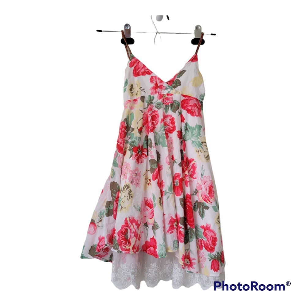 Girls Floral Lace Strap Dress, Size 6
